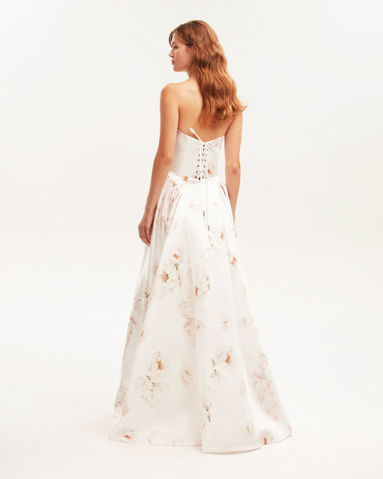 strapless-pink-floral-satin-a-line-evening-dress
