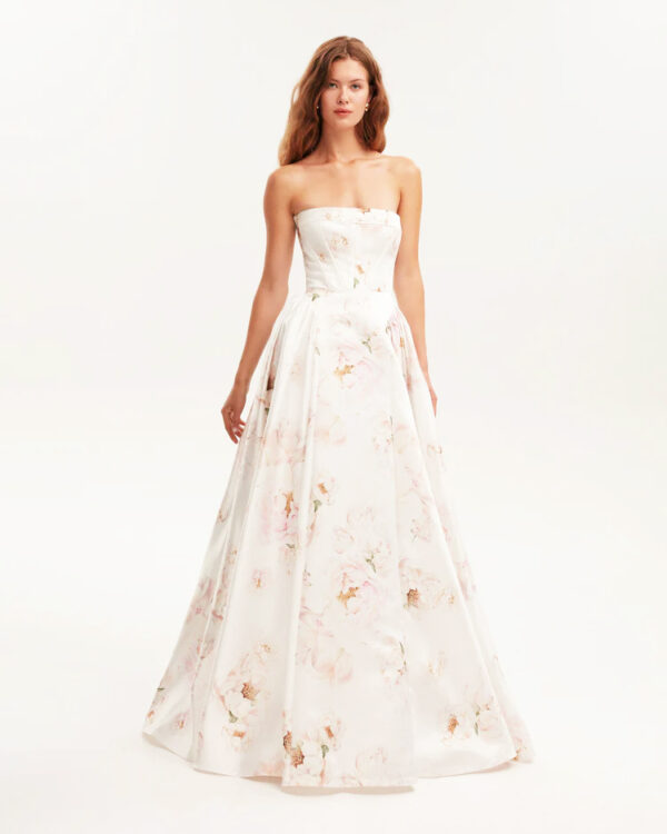 strapless-pink-floral-satin-a-line-evening-dress