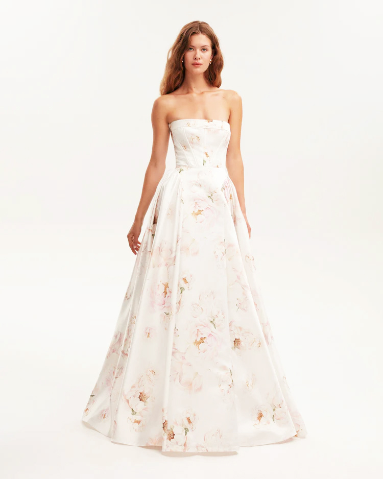 strapless-pink-floral-satin-a-line-evening-dress