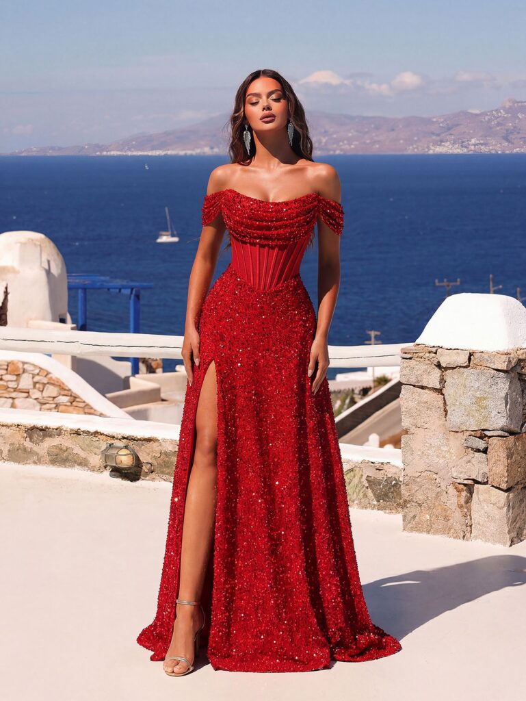 Off-Shoulder-Evening-Gown